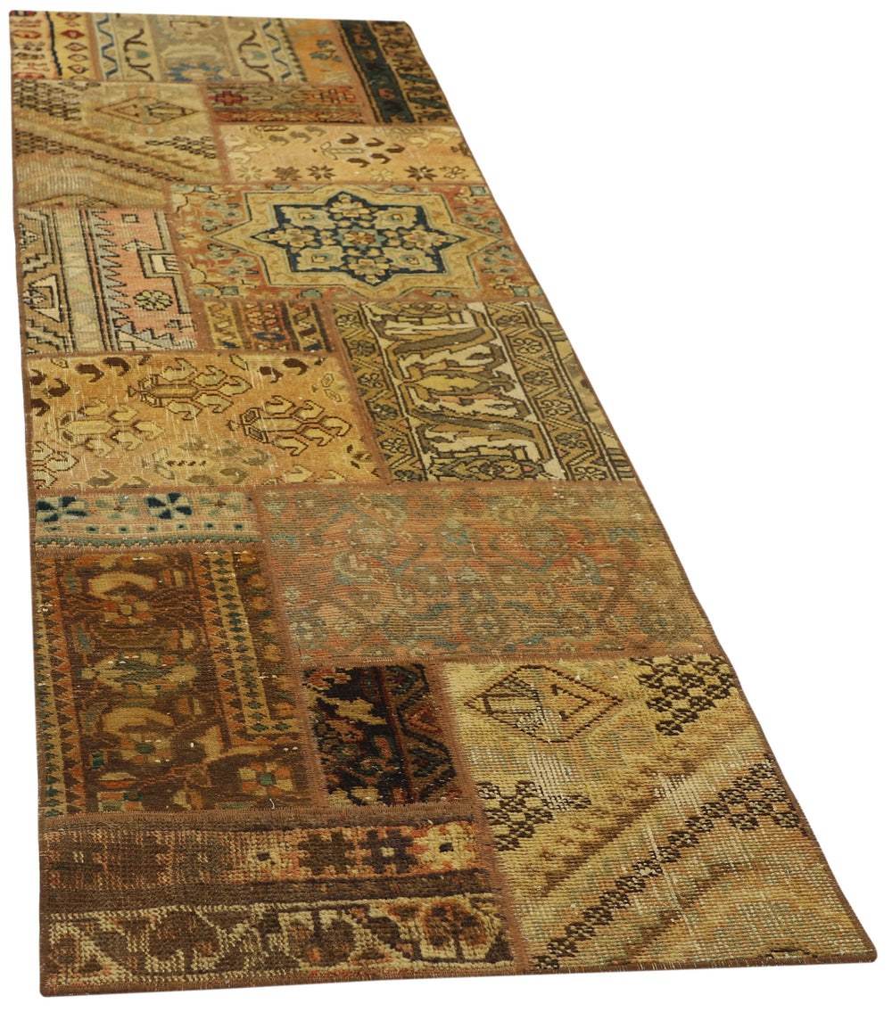Persian Malayer Patchwork Rugs | Antique Hand-Knotted Persian Craftsmanship75 cm x 252 cm