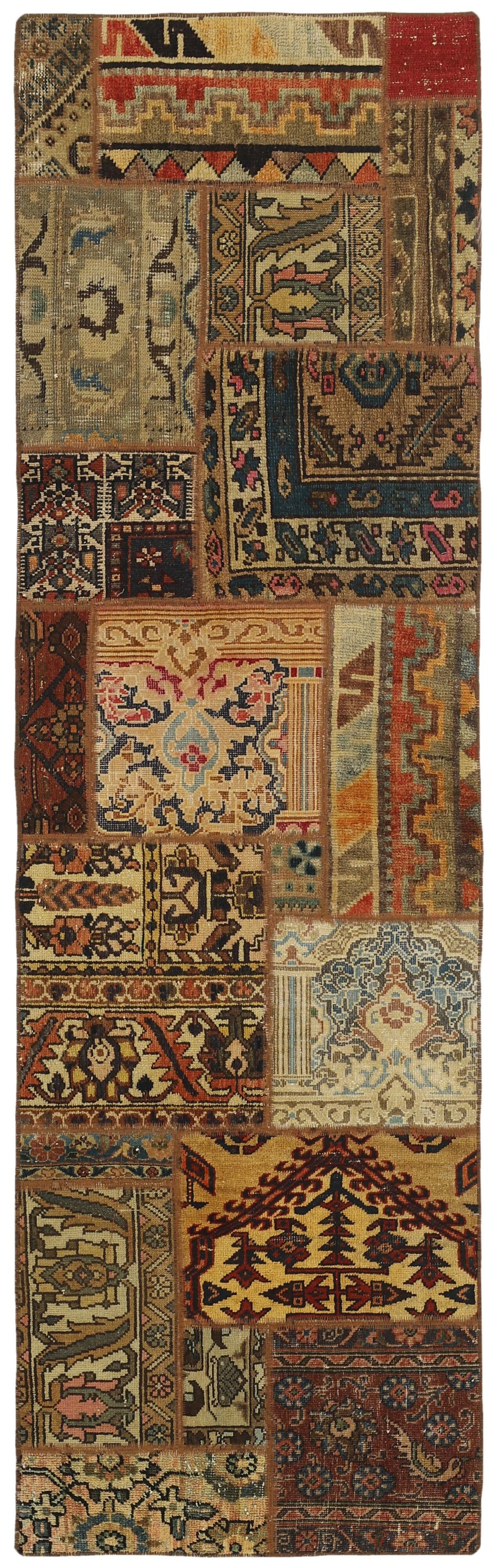 Persian Malayer Patchwork Rugs | Antique Hand-Knotted Persian Craftsmanship75 cm x 249 cm