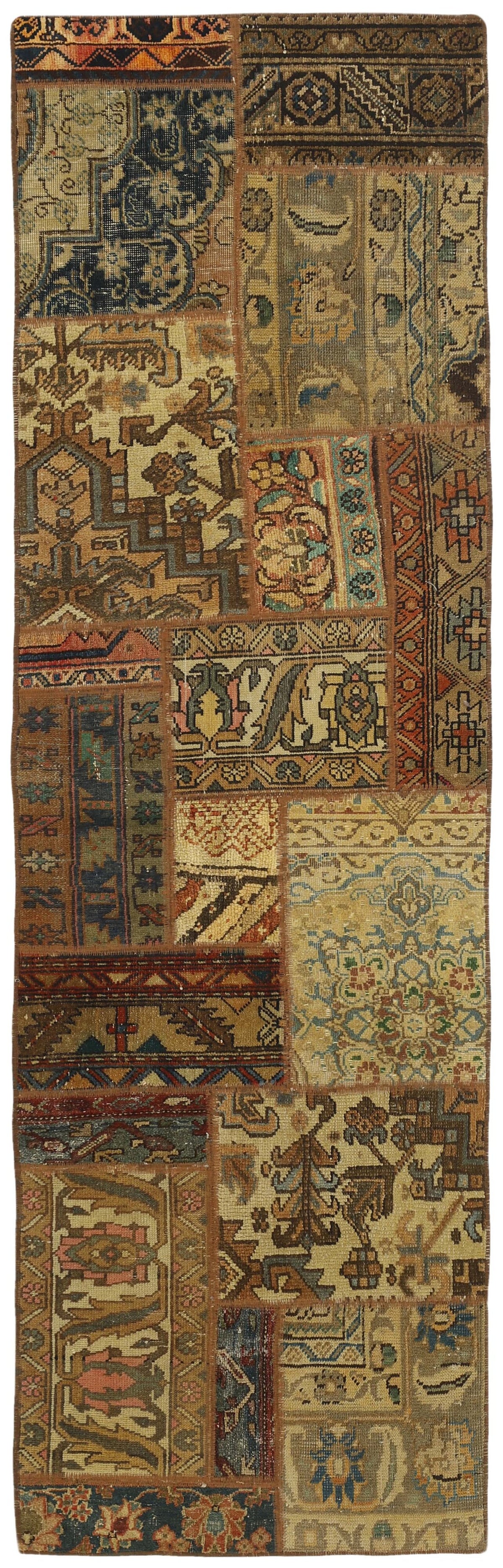 Persian Malayer Patchwork Rugs | Antique Hand-Knotted Persian Craftsmanship74 cm x 252 cm