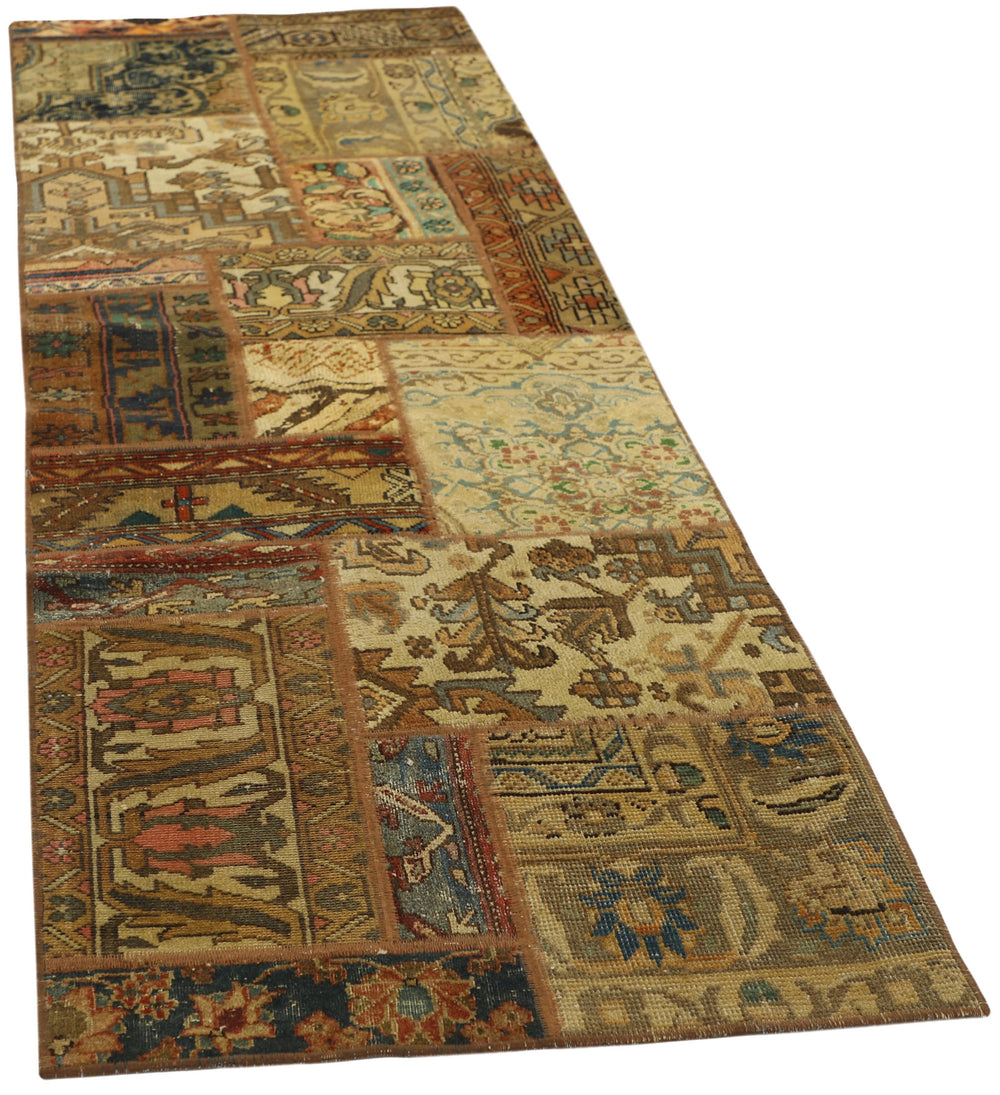 Persian Malayer Patchwork Rugs | Antique Hand-Knotted Persian Craftsmanship74 cm x 252 cm
