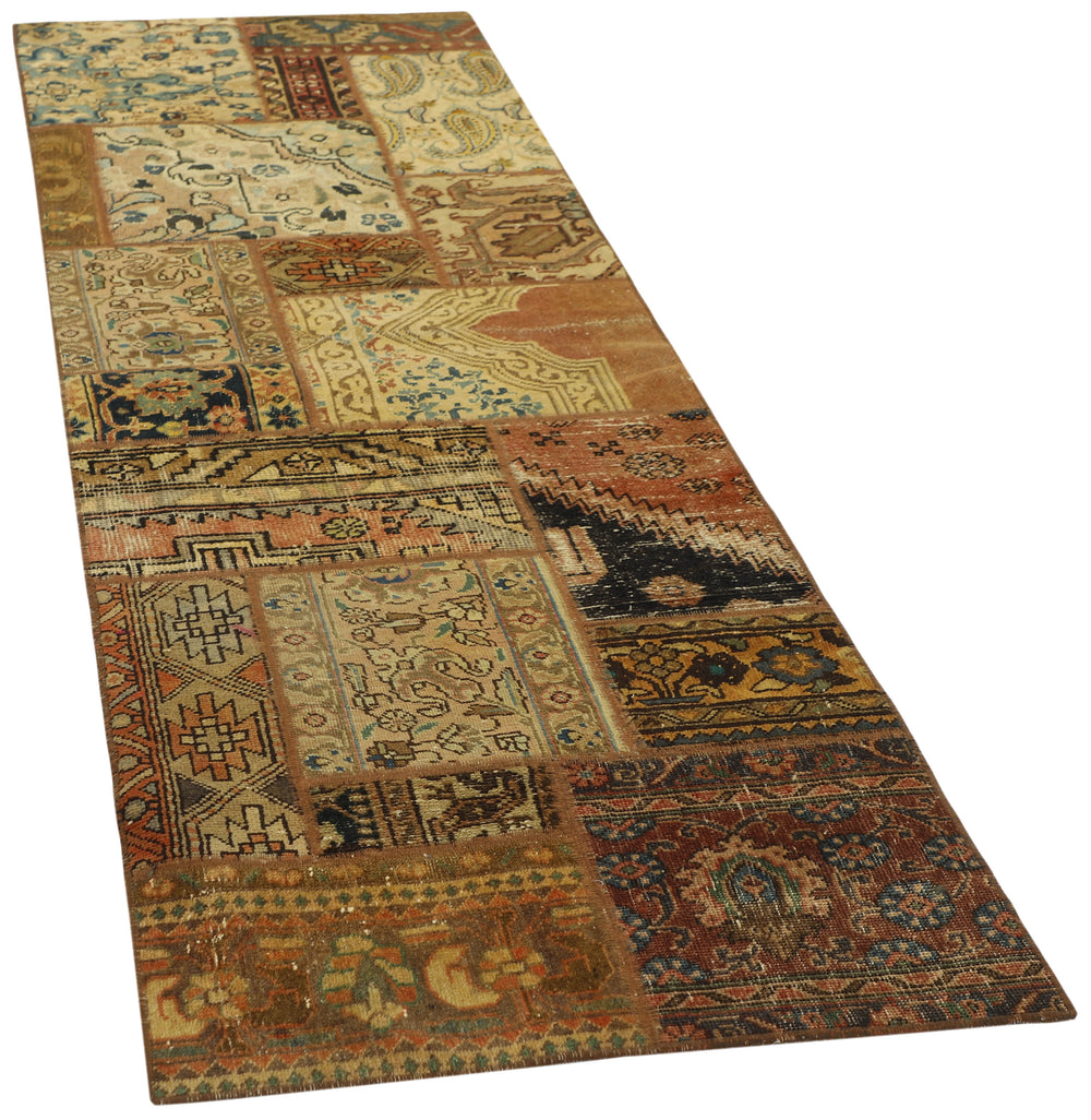 Persian Malayer Patchwork Rugs | Antique Hand-Knotted Persian Craftsmanship75 cm x 252 cm