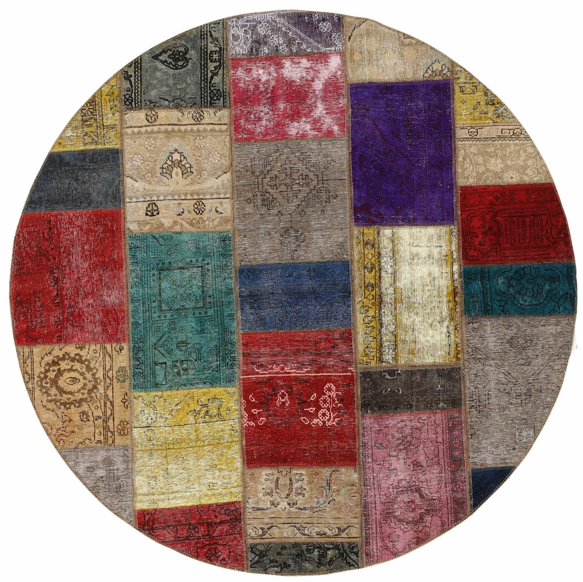 Vintage Royal Patchwork Rugs | Antique Persian Handcraft200 cm x 200 cm