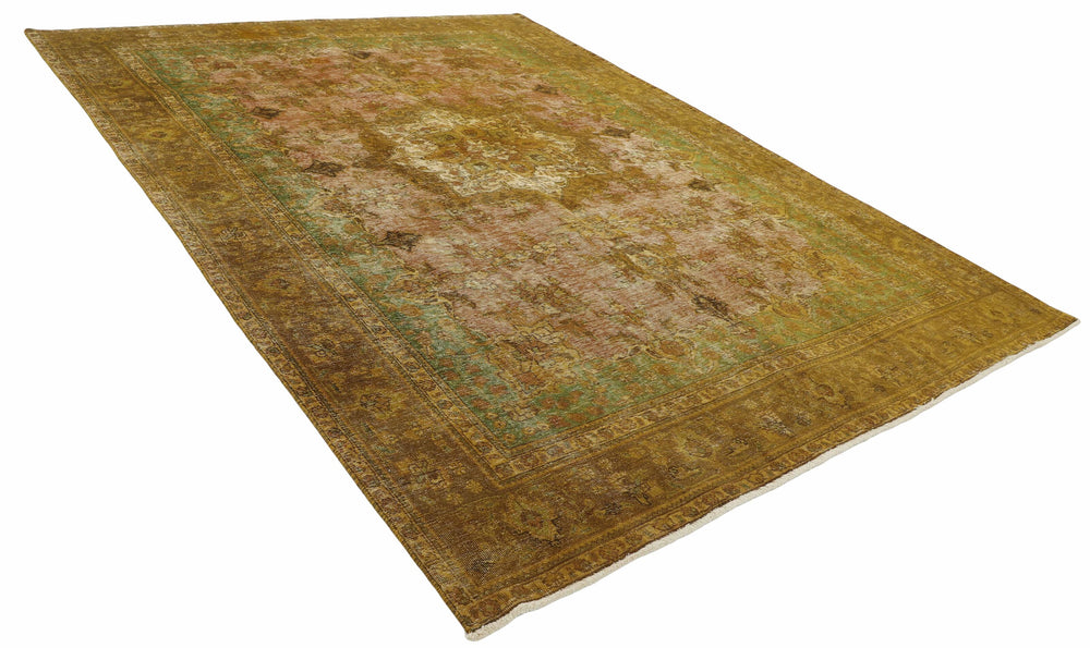 Vintage Royal Collection: Antique Persian Hand-Knotted Rugs in Stonewashed, Recoloured Finishes262 cm x 346 cm