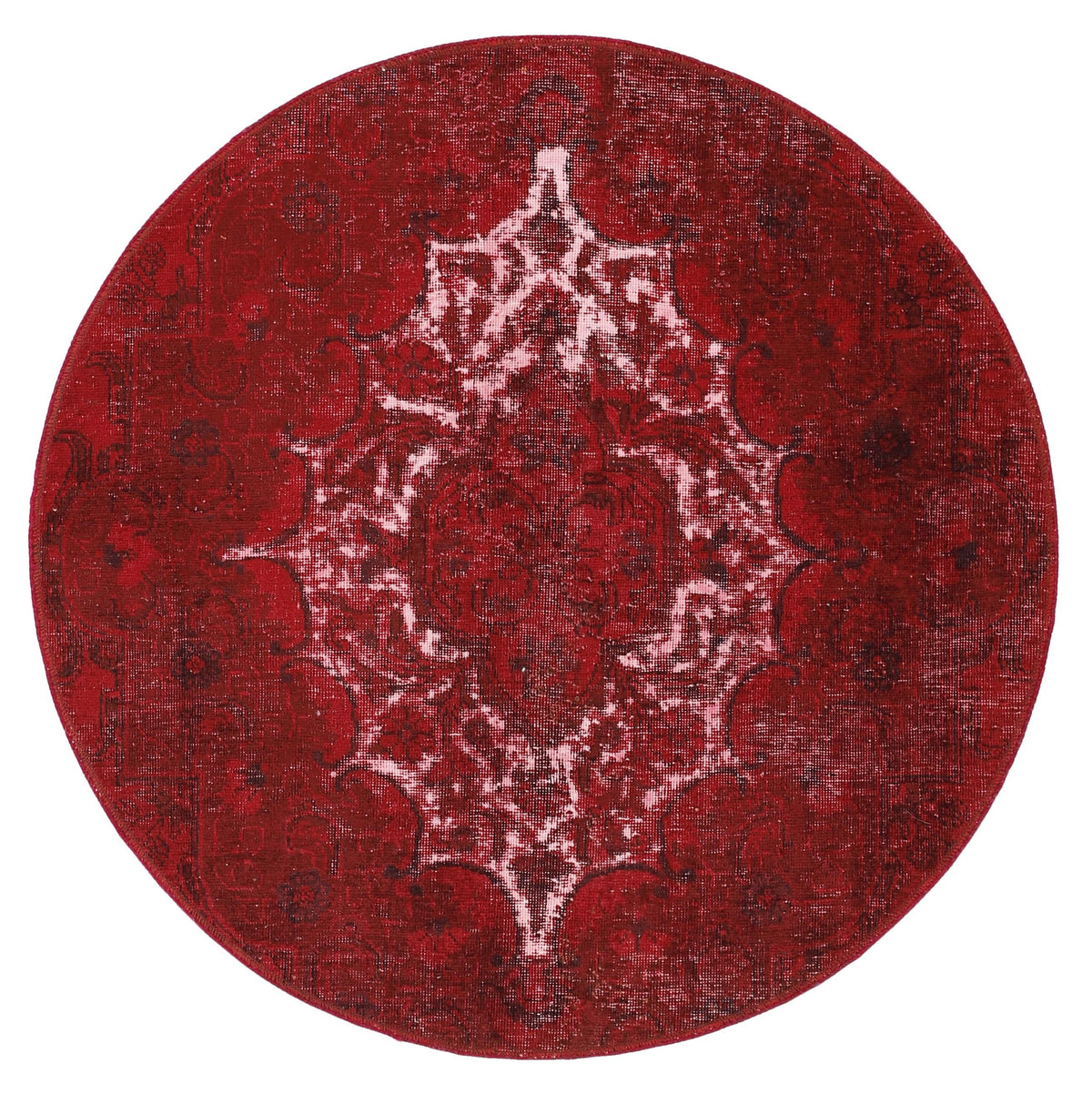 Vintage Royal Collection: Antique Persian Hand-Knotted Rugs in Stonewashed, Recoloured Finishes120 cm x 120 cm