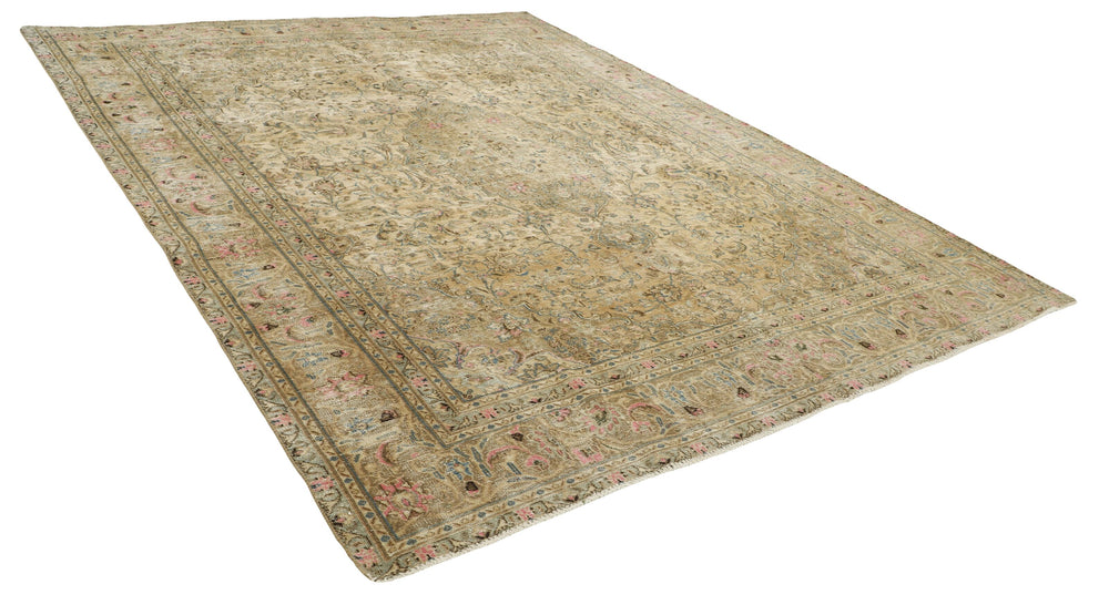 Vintage Royal Collection: Antique Persian Hand-Knotted Rugs in Stonewashed, Recoloured Finishes280 cm x 370 cm