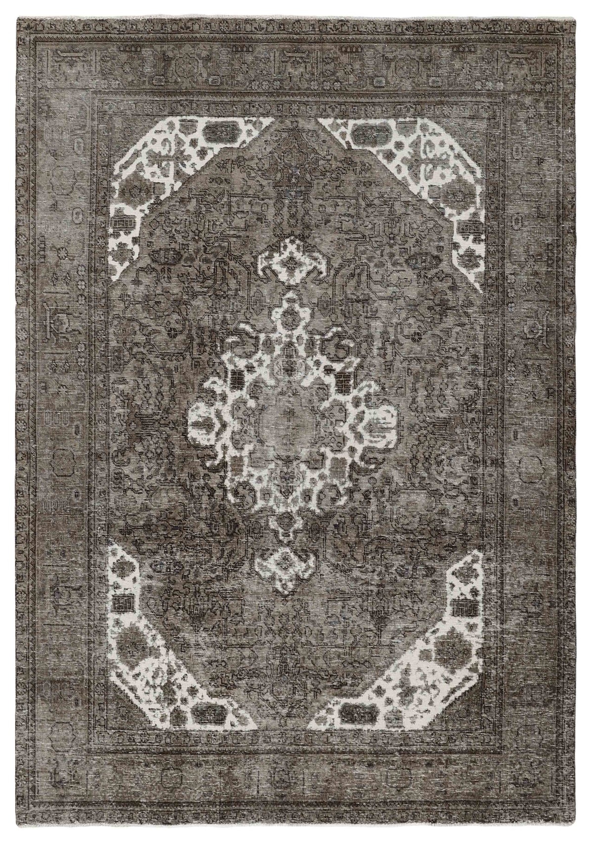 Vintage Royal Collection: Antique Persian Hand-Knotted Rugs in Stonewashed, Recoloured Finishes198 cm x 290 cm