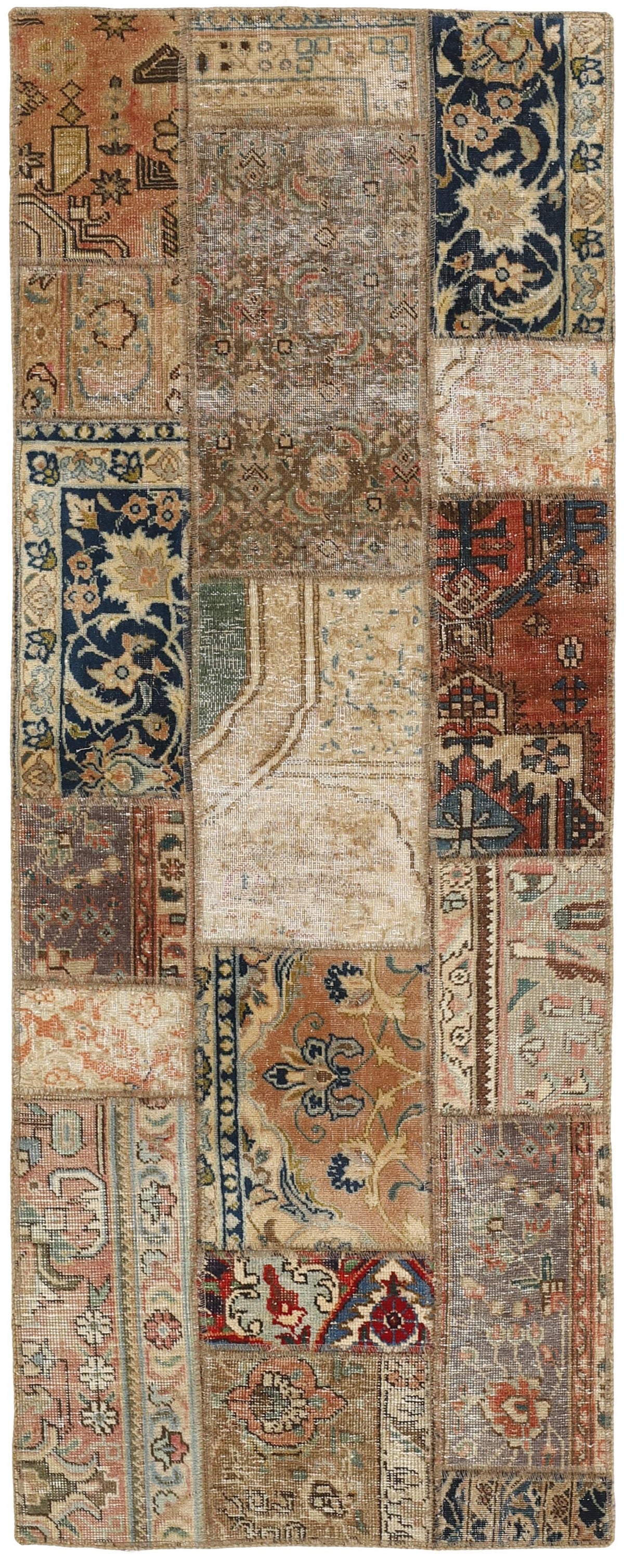 Vintage Royal Patchwork Rugs | Antique Persian Handcraft75 cm x 198 cm