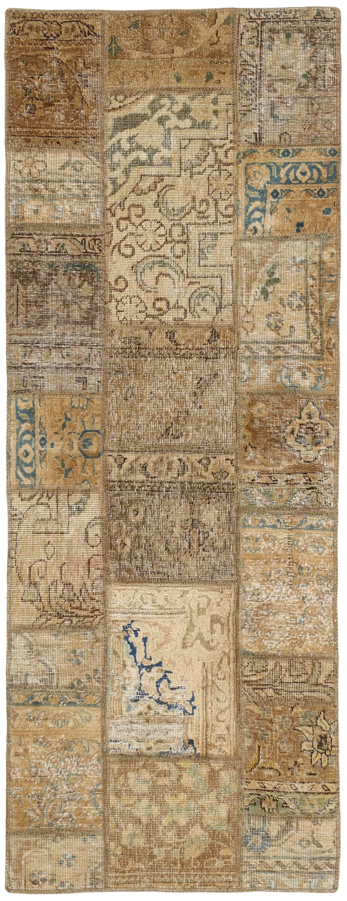 Vintage Royal Patchwork Rugs | Antique Persian Handcraft78 cm x 207 cm