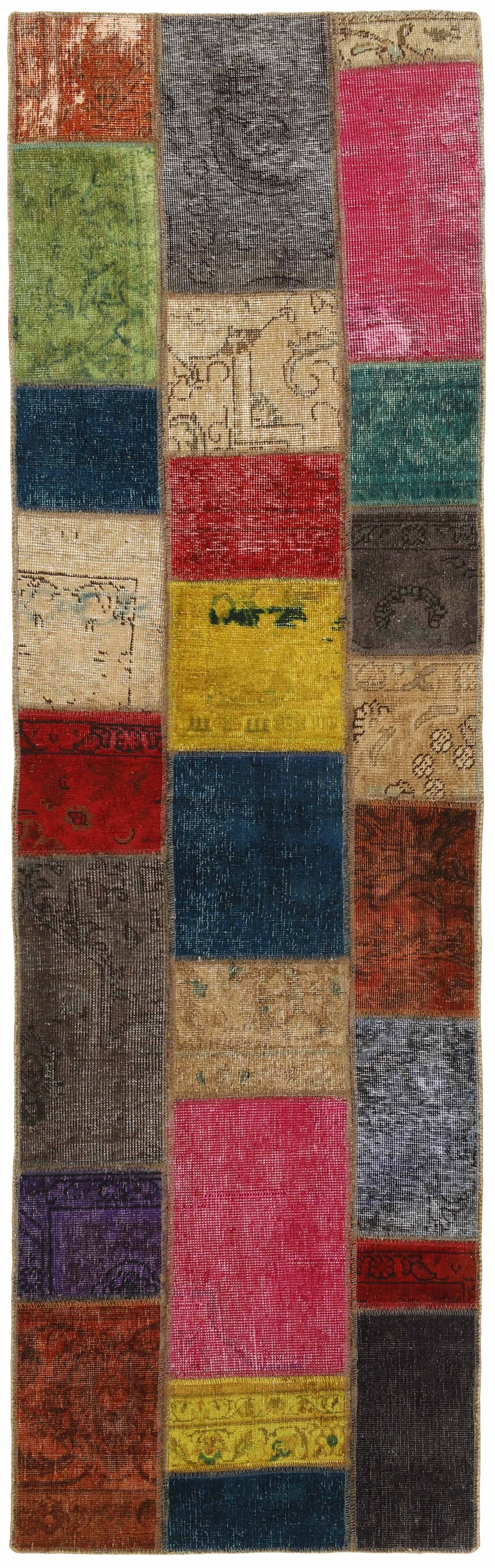 Vintage Royal Patchwork Rugs | Antique Persian Handcraft75 cm x 253 cm