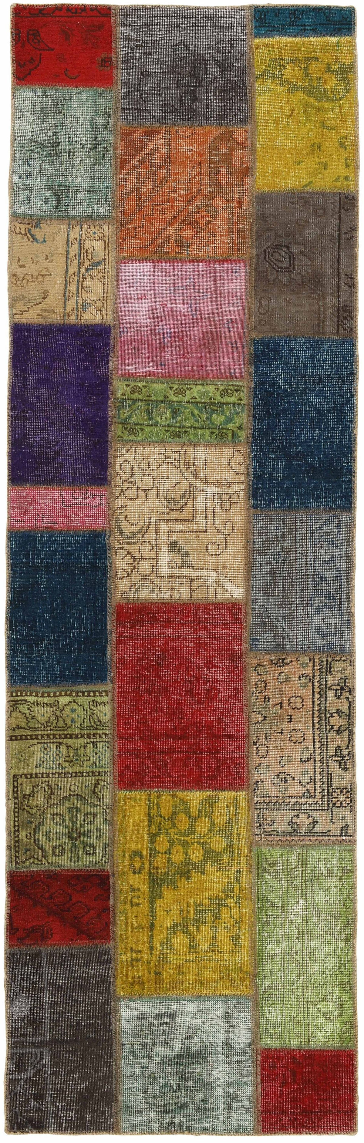 Vintage Royal Patchwork Rugs | Antique Persian Handcraft75 cm x 252 cm