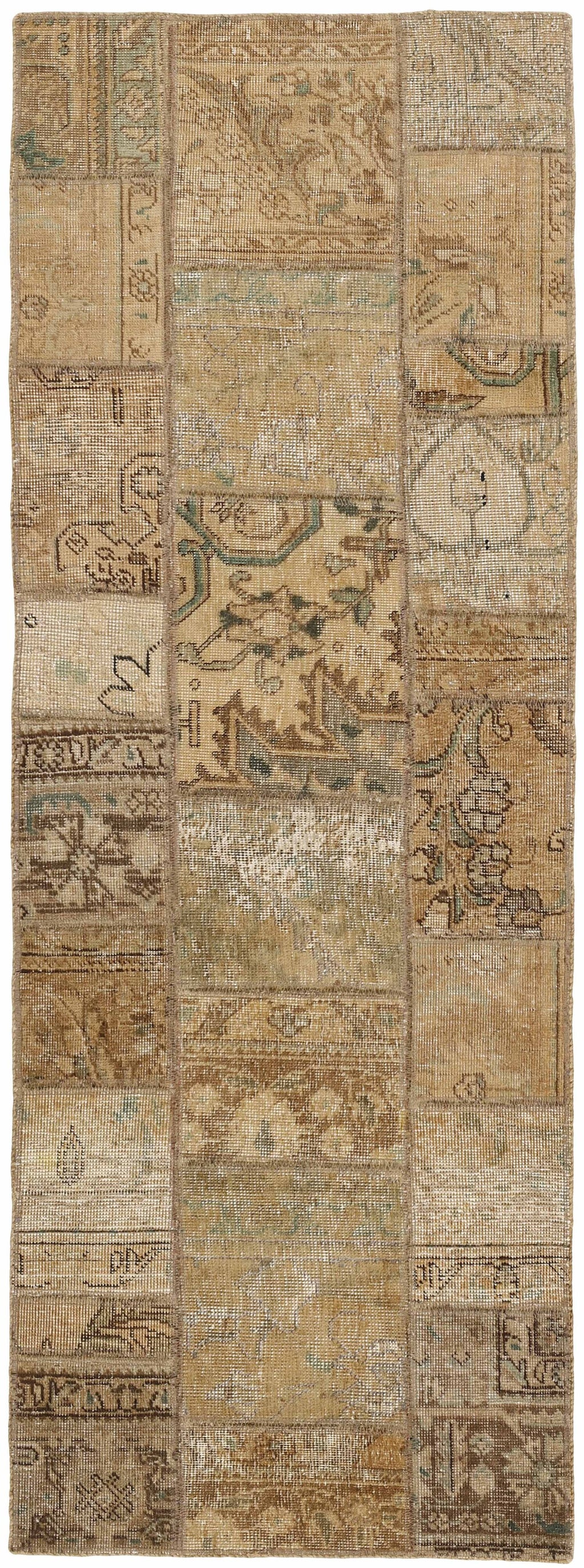Vintage Royal Patchwork Rugs | Antique Persian Handcraft73 cm x 208 cm ...