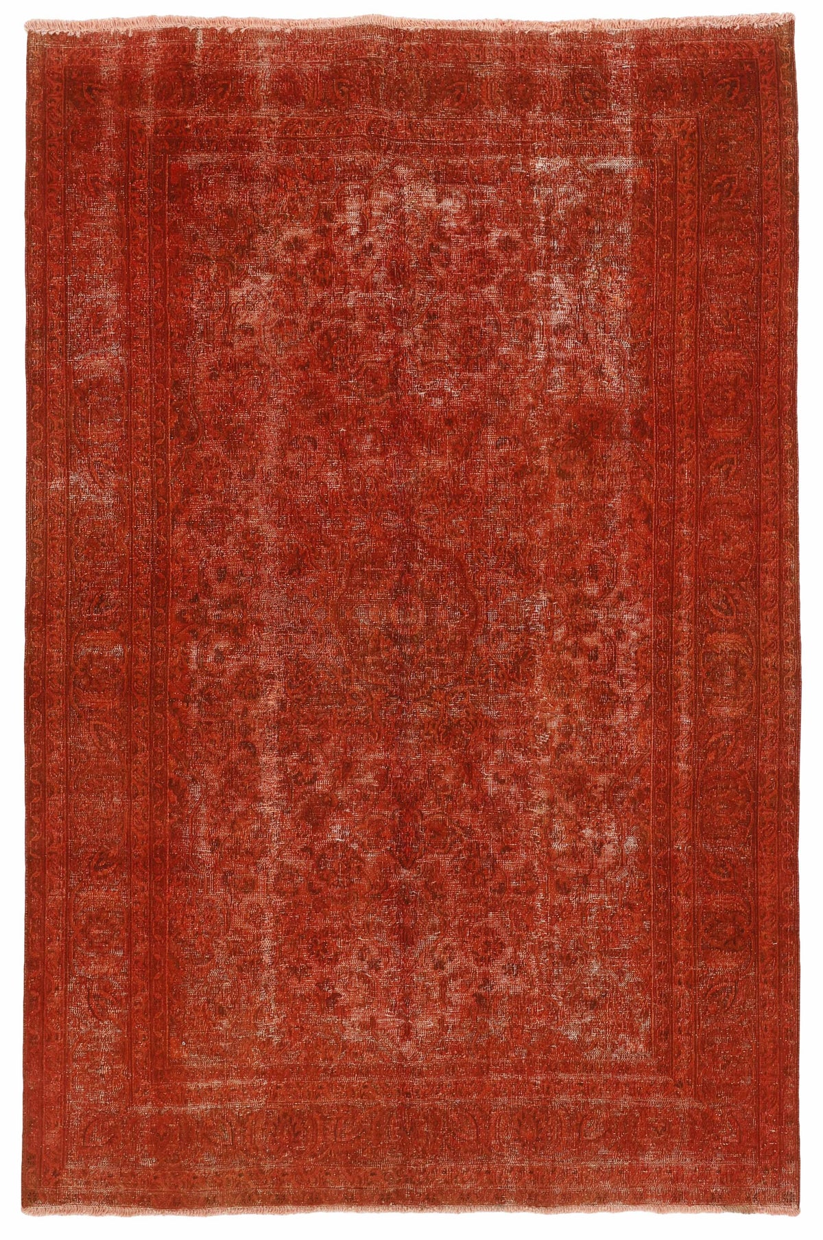 Vintage Royal Collection: Antique Persian Hand-Knotted Rugs in Stonewashed, Recoloured Finishes191 cm x 290 cm