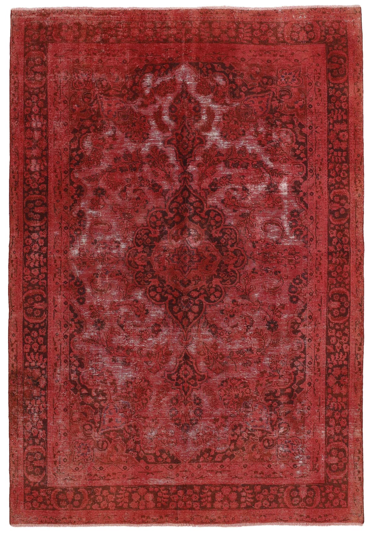 Vintage Royal Collection: Antique Persian Hand-Knotted Rugs in Stonewashed, Recoloured Finishes188 cm x 275 cm