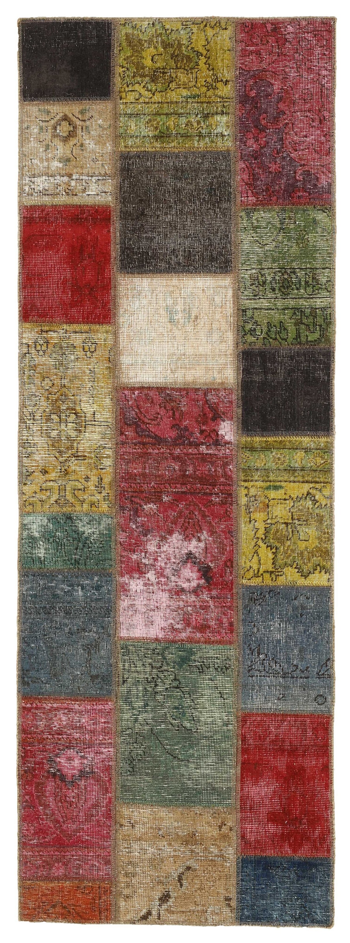 Vintage Royal Patchwork Rugs | Antique Persian Handcraft75 cm x 214 cm