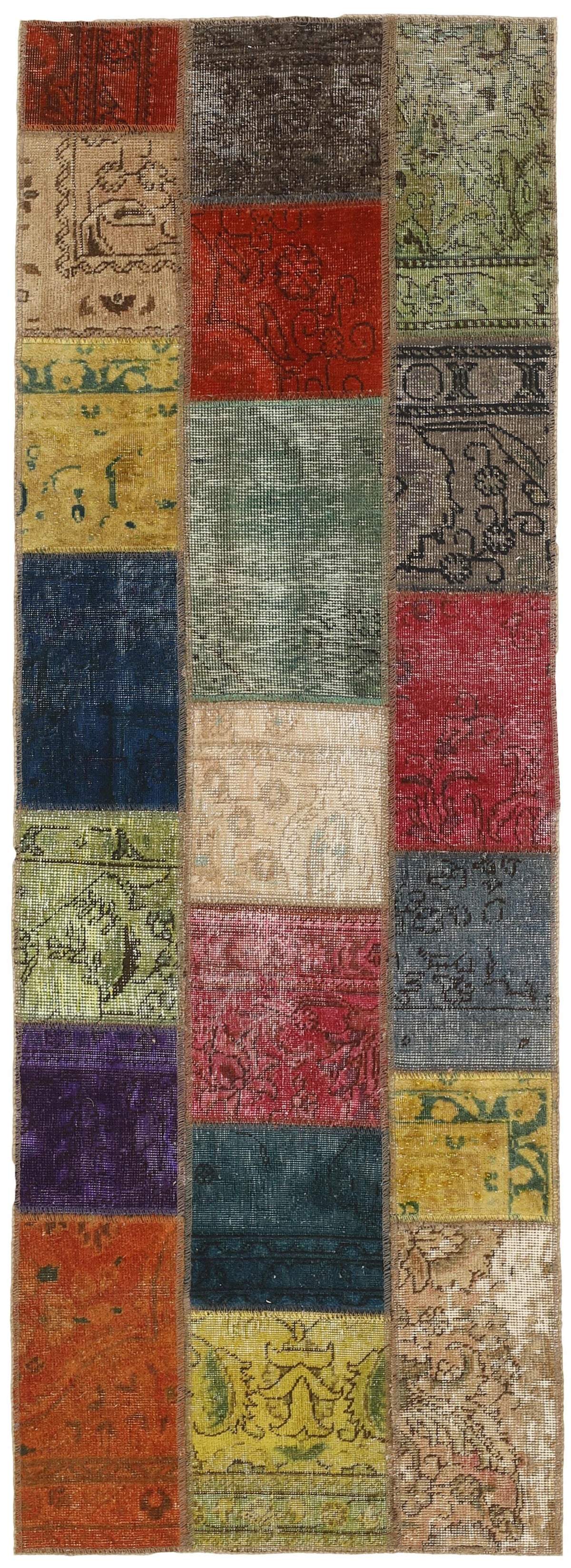 Vintage Royal Patchwork Rugs | Antique Persian Handcraft75 cm x 208 cm