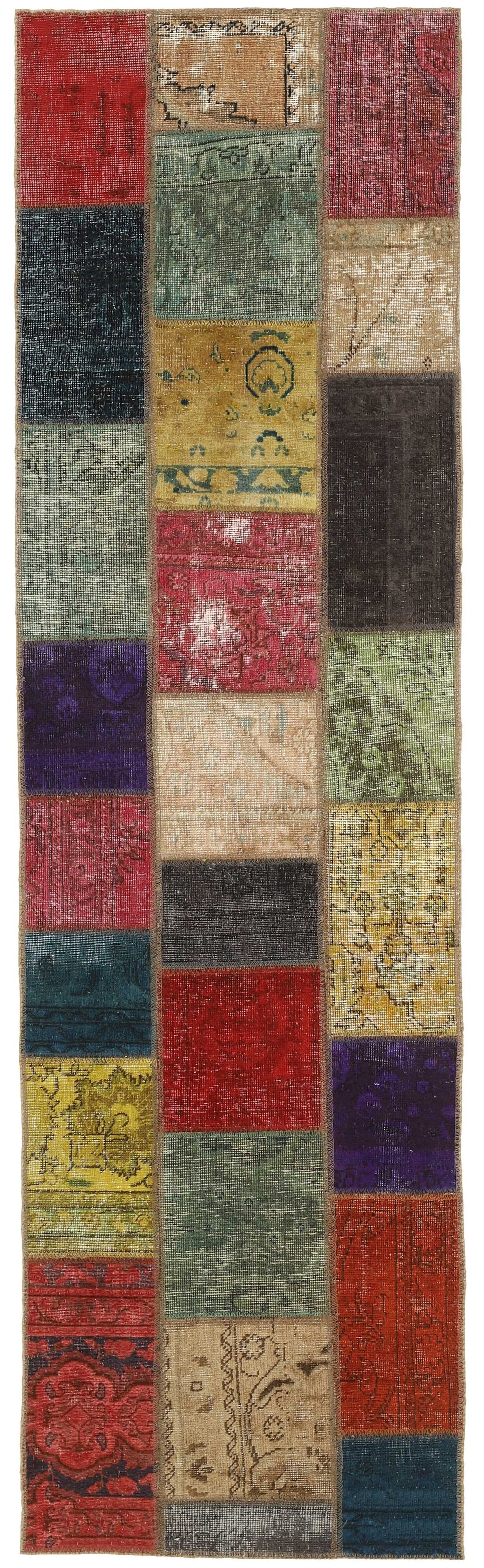 Vintage Royal Patchwork Rugs | Antique Persian Handcraft76 cm x 265 cm ...