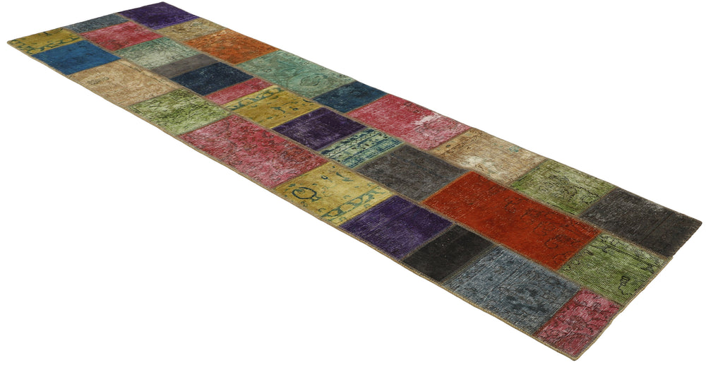 Vintage Royal Patchwork Rugs | Antique Persian Handcraft82 cm x 311 cm