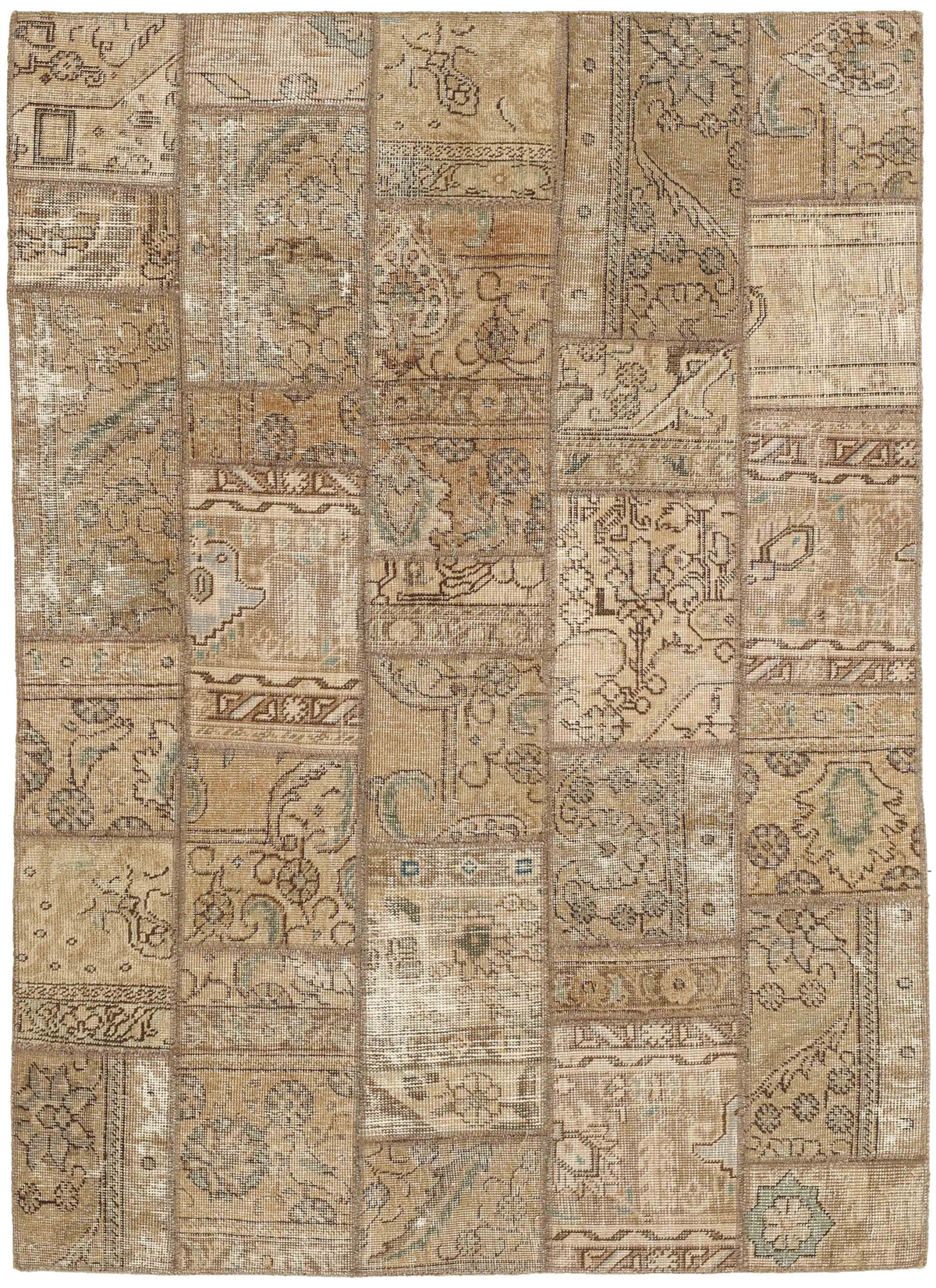 Vintage Royal Patchwork Rugs | Antique Persian Handcraft142 cm x 200 cm