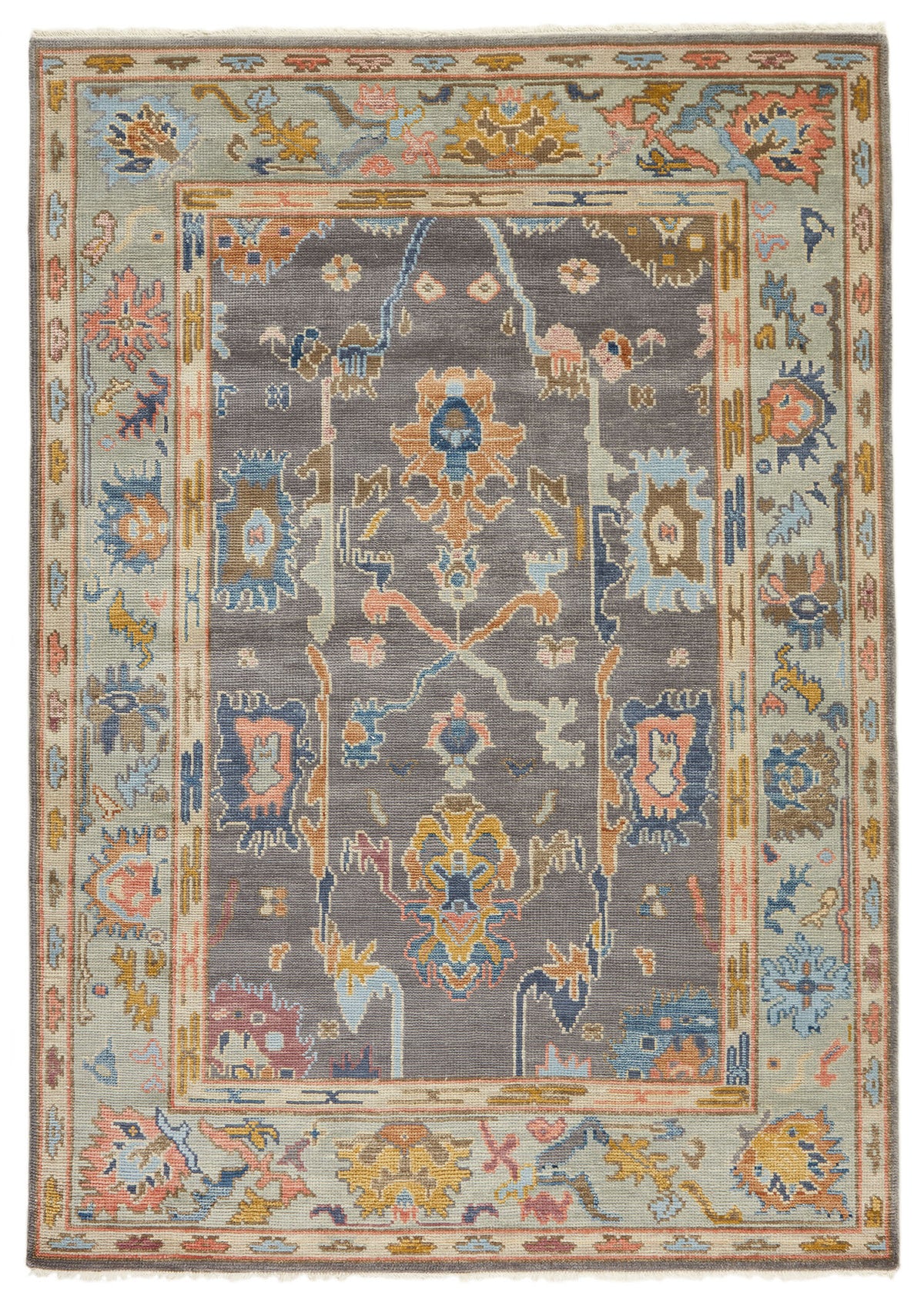 Hand-Knotted Oushak Wool Rugs | Turkish Tradition and Indian Craftsmanship165 cm x 243 cm