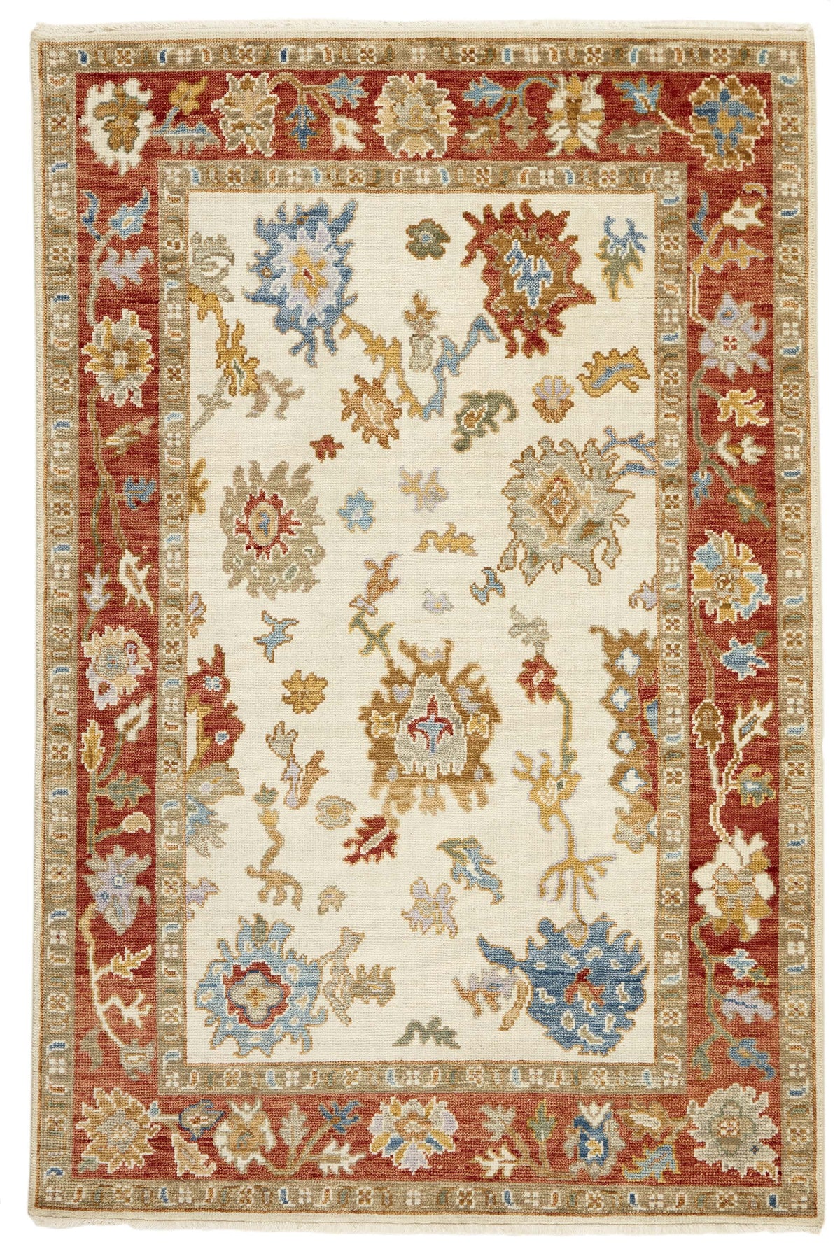 Hand-Knotted Oushak Wool Rugs | Turkish Tradition and Indian Craftsmanship160 cm x 246 cm