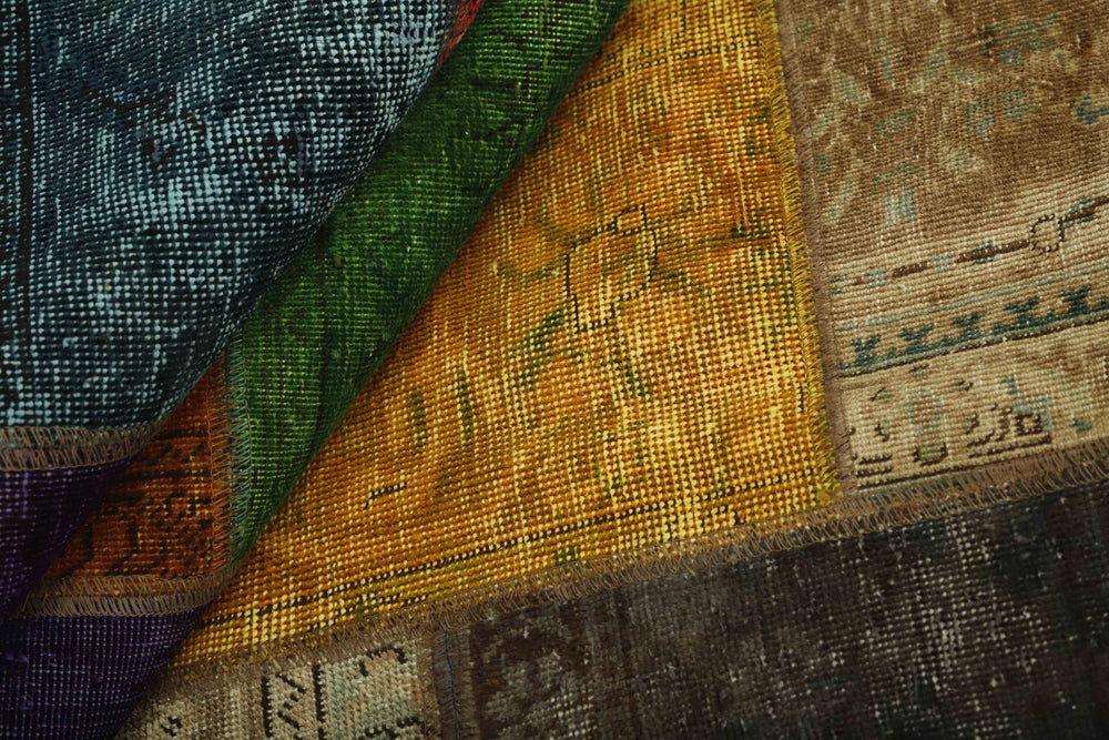 Vintage Royal Patchwork Rugs | Unique Persian Hand-Knotted Antique Rugs206 cm x 307 cm
