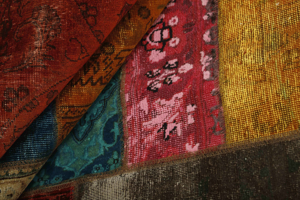 Vintage Royal Patchwork Rugs | Unique Persian Hand-Knotted Antique Rugs204 cm x 308 cm