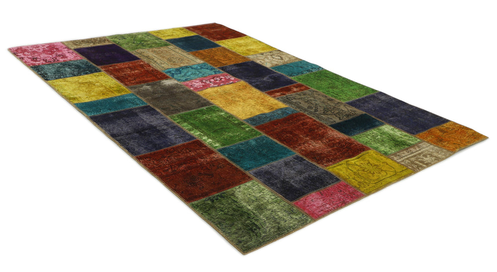 Vintage Royal Patchwork Rugs | Unique Persian Hand-Knotted Antique Rugs204 cm x 308 cm