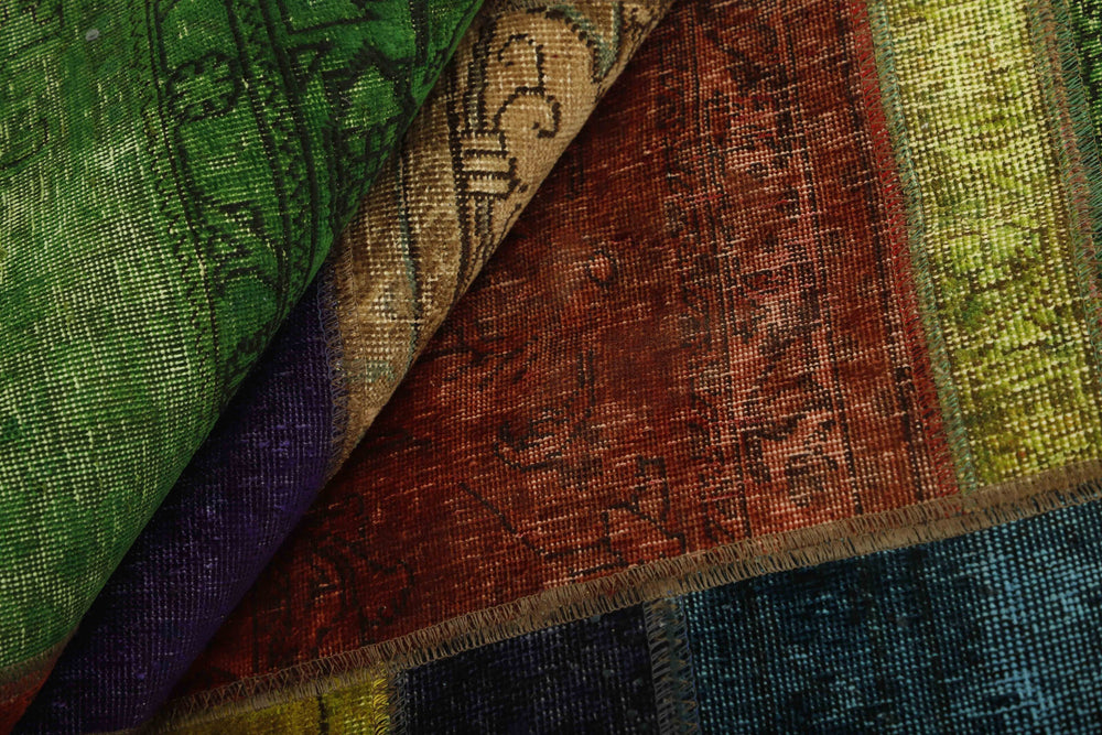 Vintage Royal Patchwork Rugs | Unique Persian Hand-Knotted Antique Rugs203 cm x 313 cm