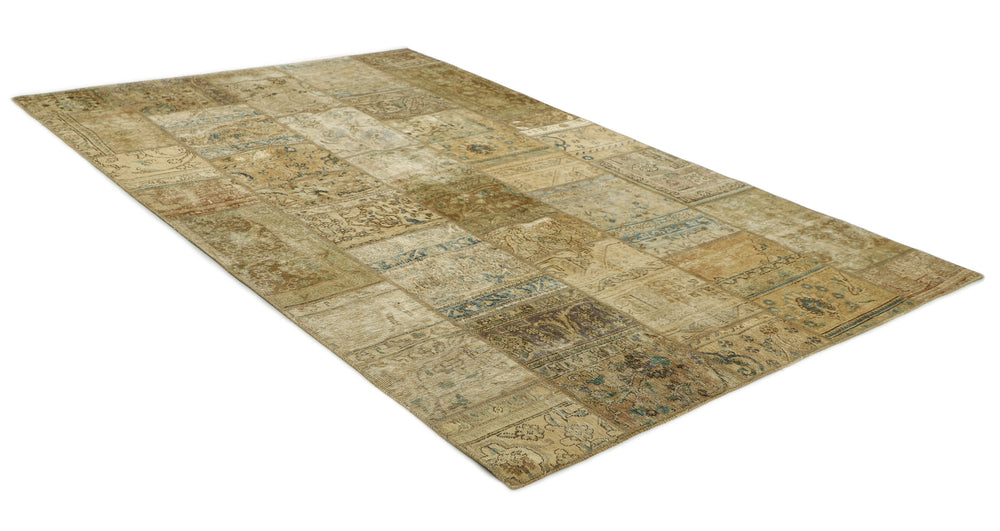 Vintage Royal Patchwork Rugs | Unique Persian Hand-Knotted Antique Rugs198 cm x 311 cm