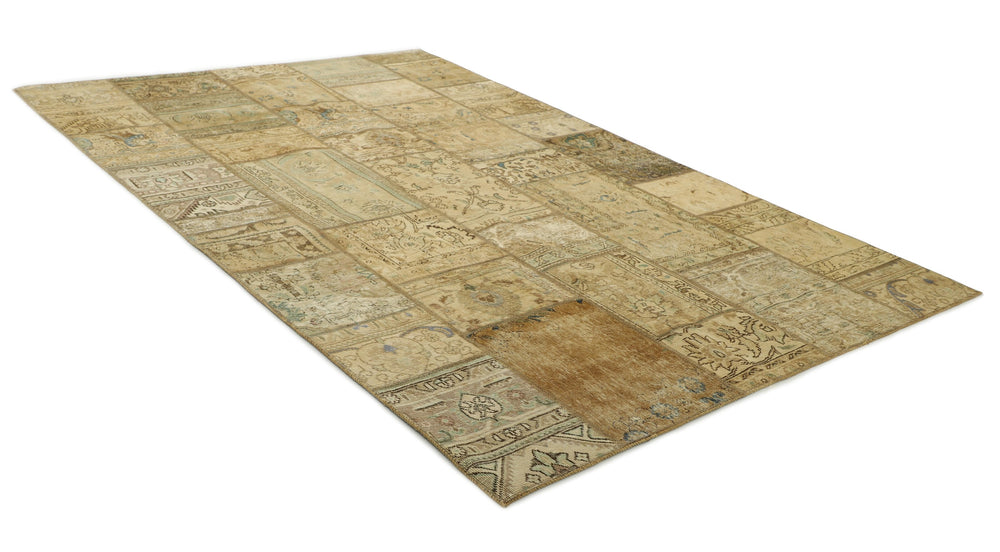 Vintage Royal Patchwork Rugs | Unique Persian Hand-Knotted Antique Rugs200 cm x 307 cm