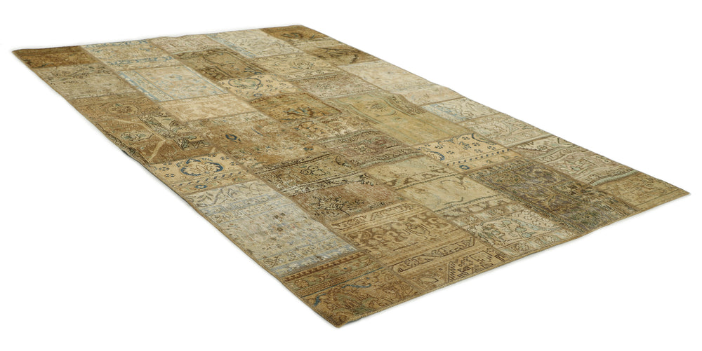 Vintage Royal Patchwork Rugs | Unique Persian Hand-Knotted Antique Rugs200 cm x 302 cm