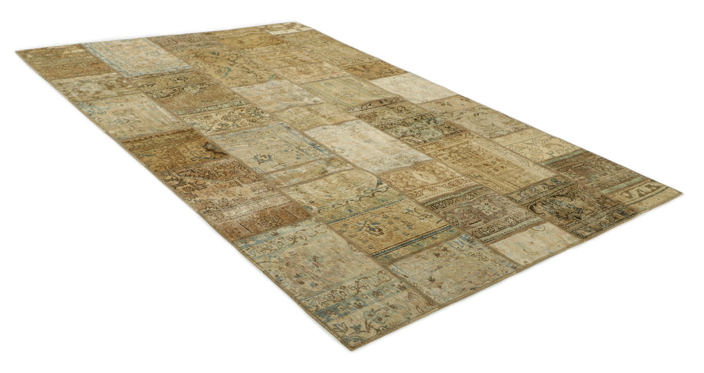 Vintage Royal Patchwork Rugs | Unique Persian Hand-Knotted Antique Rugs200 cm x 309 cm