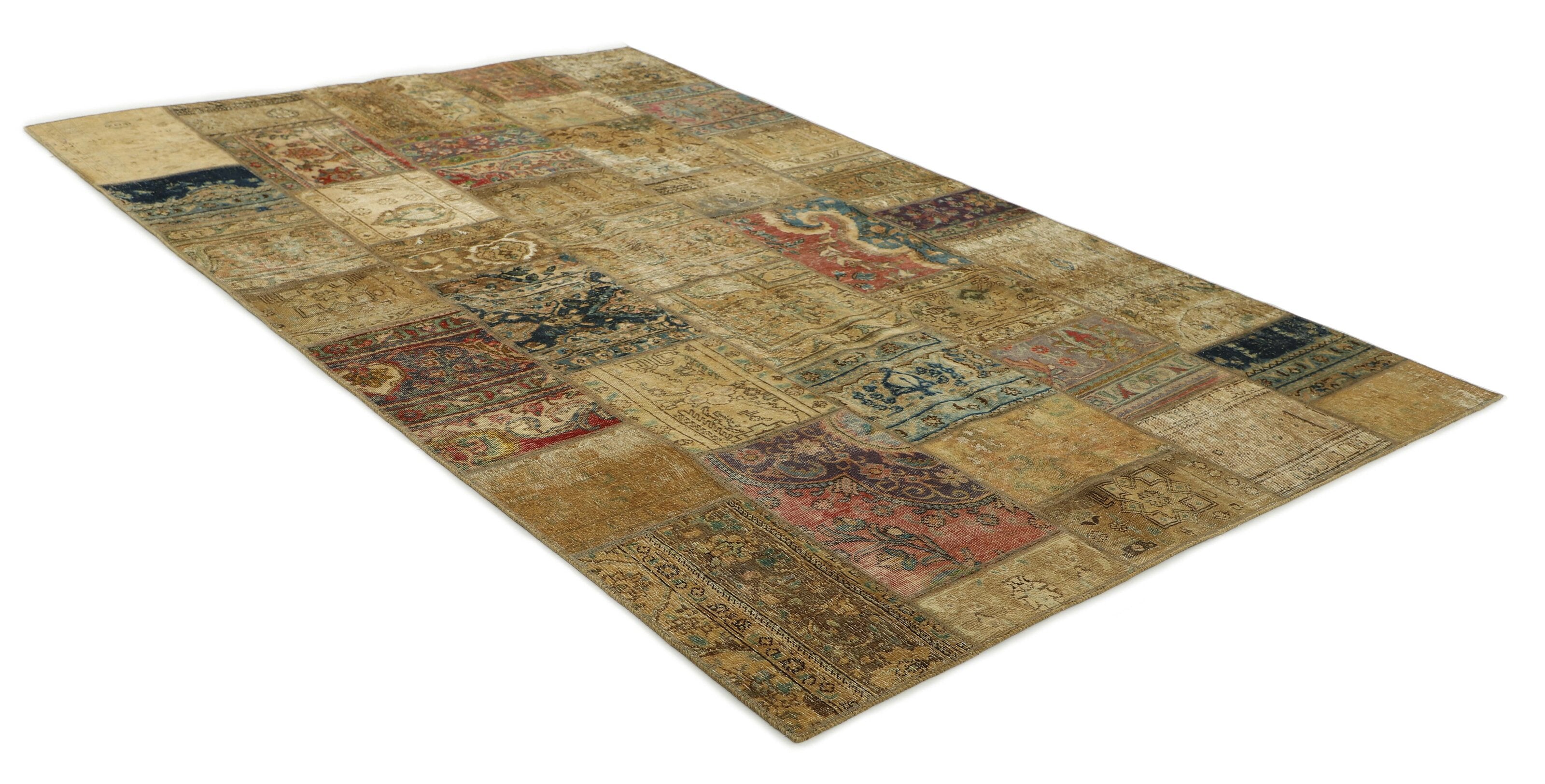Vintage Royal Patchwork Rugs | Unique Persian Hand-Knotted Antique