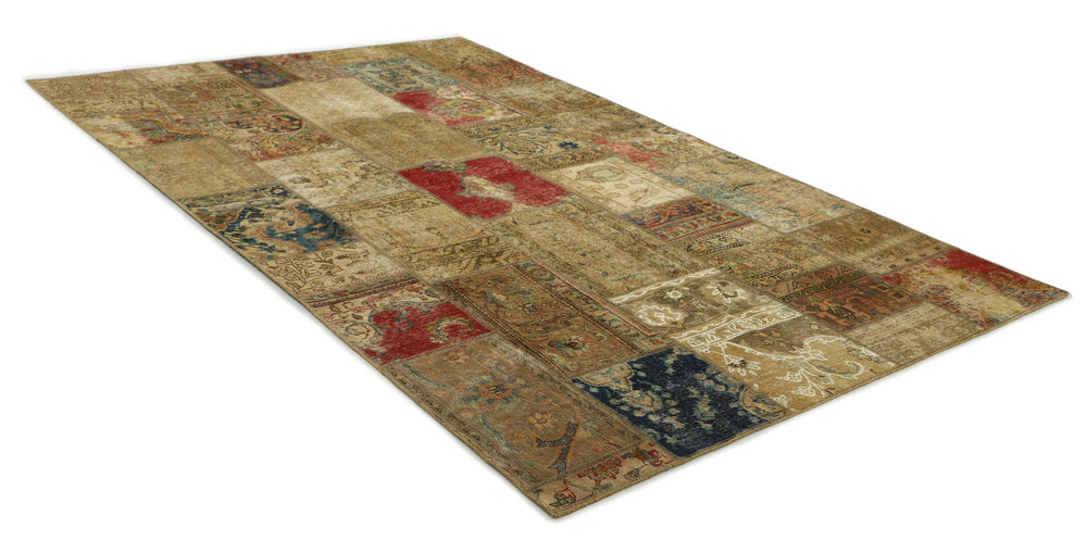 Vintage Royal Patchwork Rugs | Unique Persian Hand-Knotted Antique Rugs198 cm x 312 cm