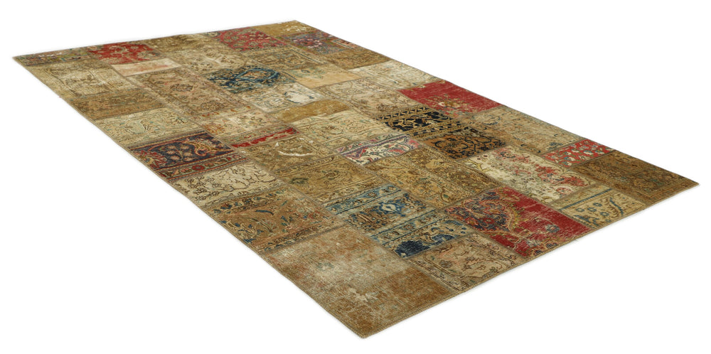 Vintage Royal Patchwork Rugs | Unique Persian Hand-Knotted Antique Rugs198 cm x 310 cm
