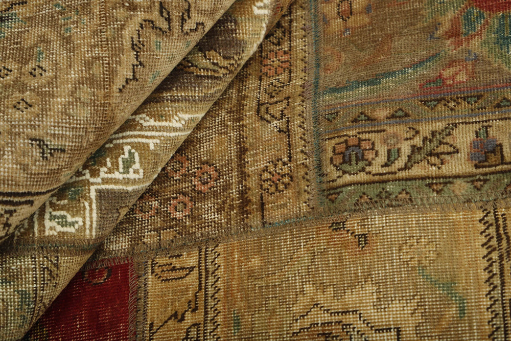 Vintage Royal Patchwork Rugs | Unique Persian Hand-Knotted Antique Rugs198 cm x 313 cm