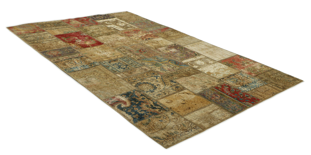 Vintage Royal Patchwork Rugs | Unique Persian Hand-Knotted Antique Rugs198 cm x 313 cm