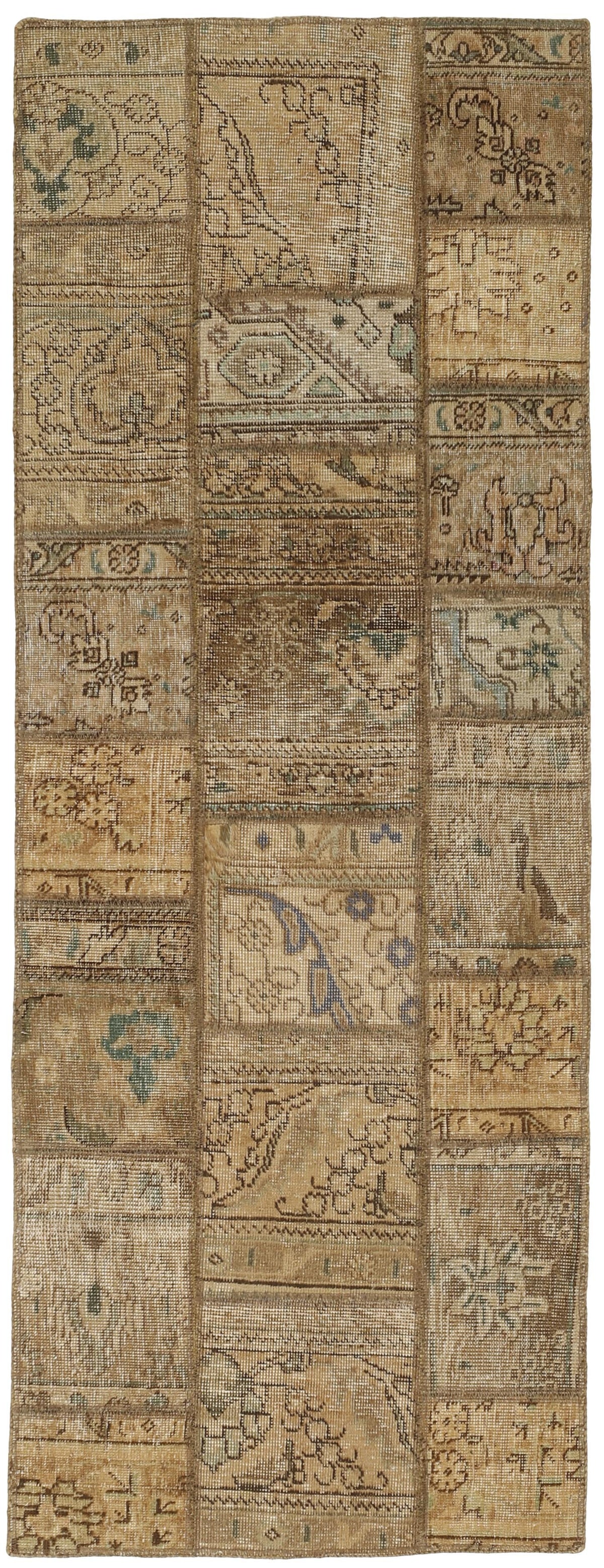 Vintage Royal Patchwork Rugs | Unique Persian Hand-Knotted Antique Rugs75 cm x 205 cm