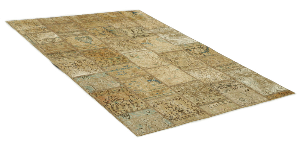 Vintage Royal Patchwork Rugs | Unique Persian Hand-Knotted Antique Rugs142 cm x 204 cm