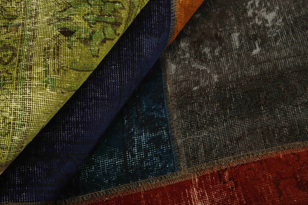 Vintage Royal Patchwork Rugs | Unique Persian Hand-Knotted Antique Rugs202 cm x 252 cm