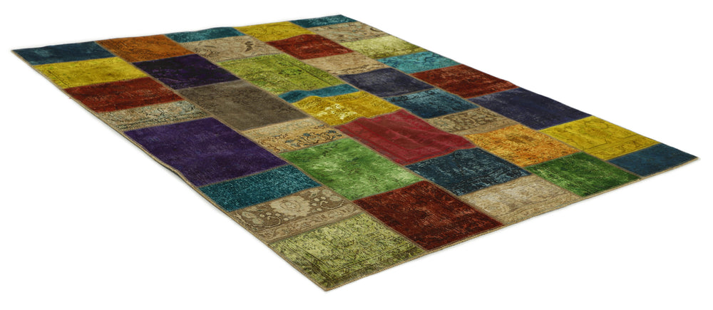 Vintage Royal Patchwork Rugs | Unique Persian Hand-Knotted Antique Rugs208 cm x 256 cm
