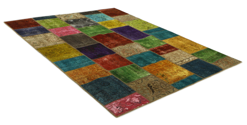 Vintage Royal Patchwork Rugs | Unique Persian Hand-Knotted Antique Rugs203 cm x 259 cm
