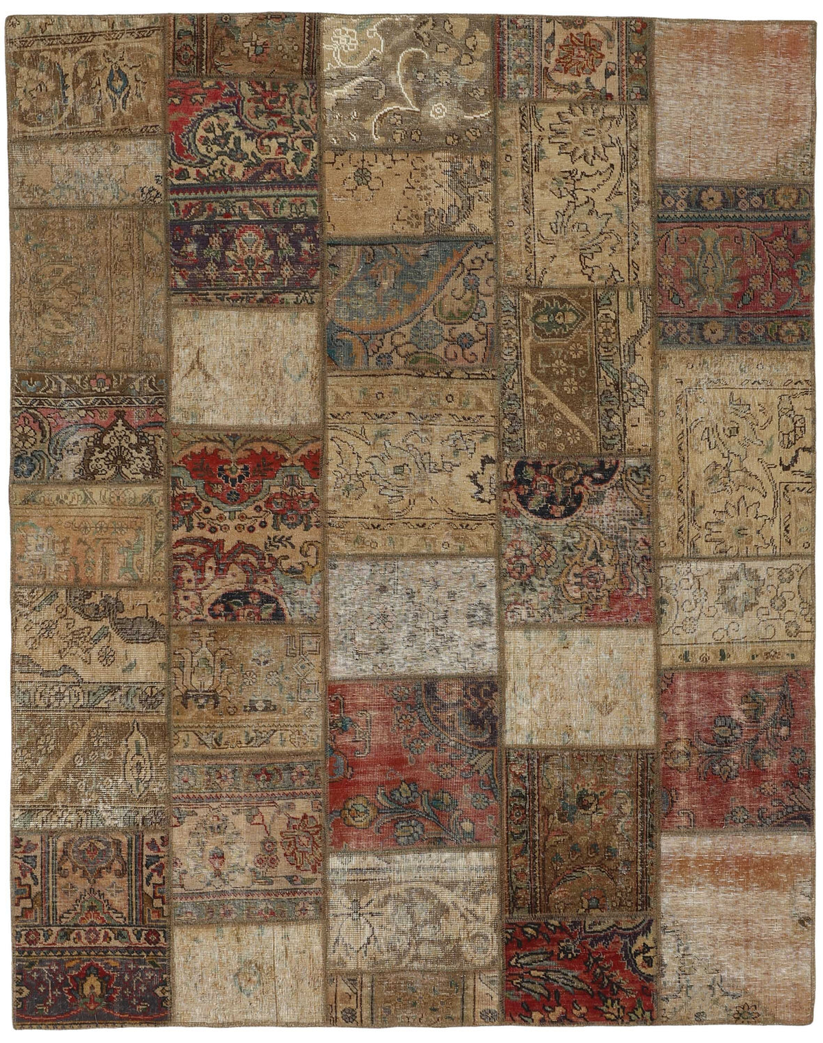 Vintage Royal Patchwork Rugs | Unique Persian Hand-Knotted Antique Rugs197 cm x 250 cm