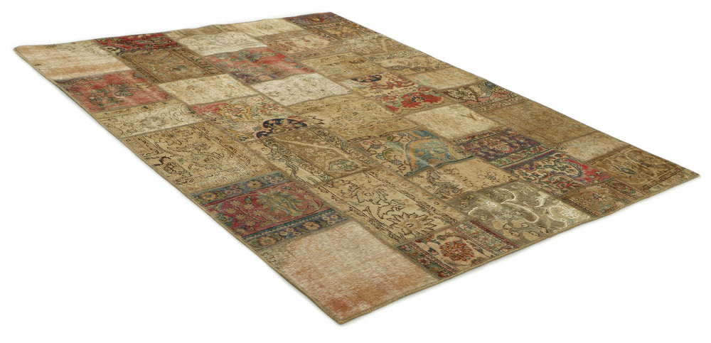 Vintage Royal Patchwork Rugs | Unique Persian Hand-Knotted Antique Rugs197 cm x 250 cm