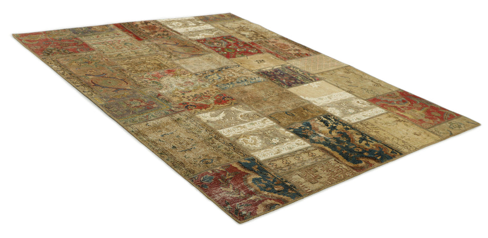 Vintage Royal Patchwork Rugs | Unique Persian Hand-Knotted Antique Rugs199 cm x 254 cm