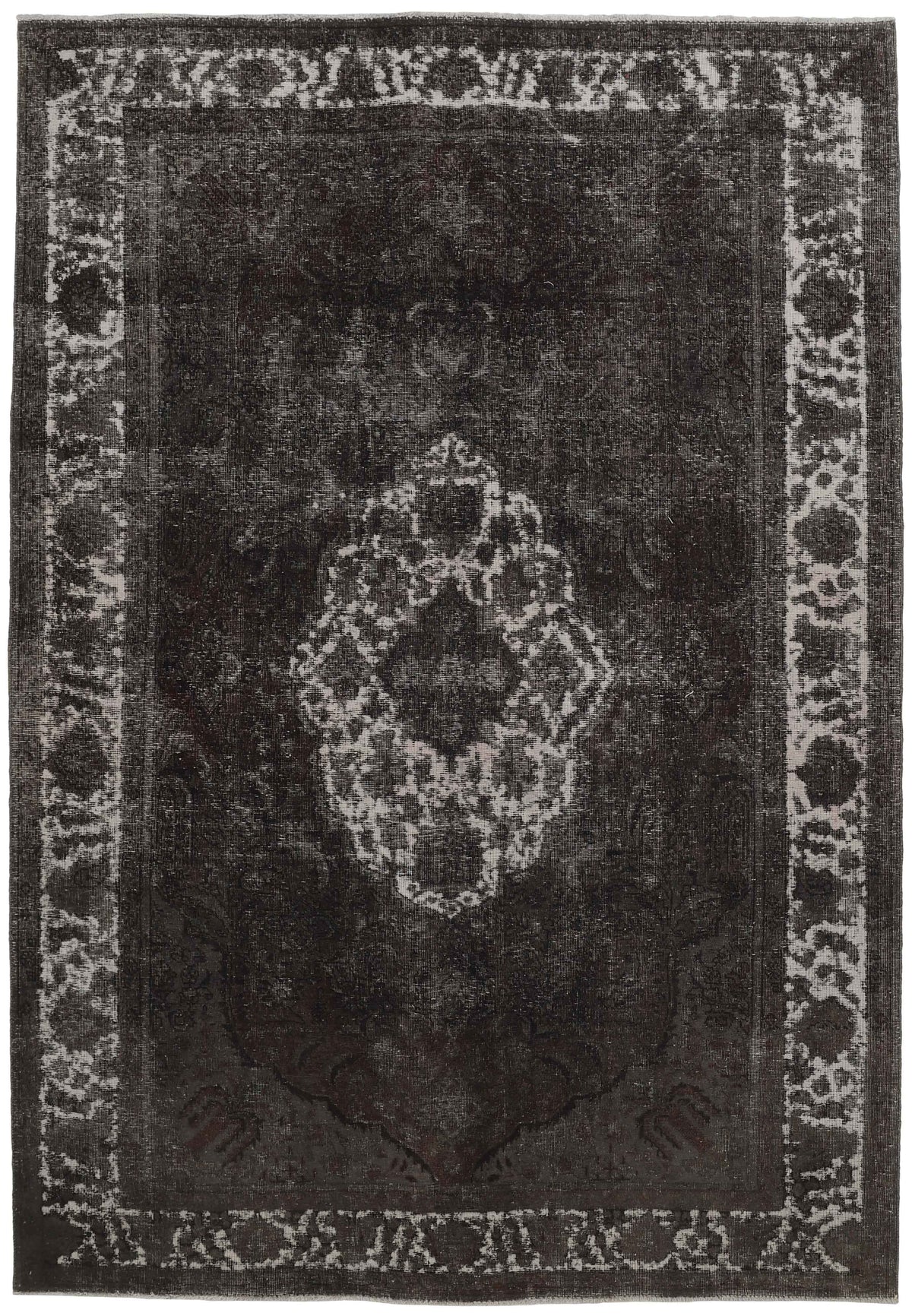 Vintage Royal Collection: Antique Persian Hand-Knotted Rugs in Stonewashed, Recoloured Finishes207 cm x 298 cm