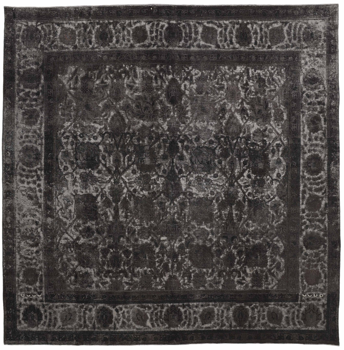 Vintage Royal Collection: Antique Persian Hand-Knotted Rugs in Stonewashed, Recoloured Finishes290 cm x 294 cm