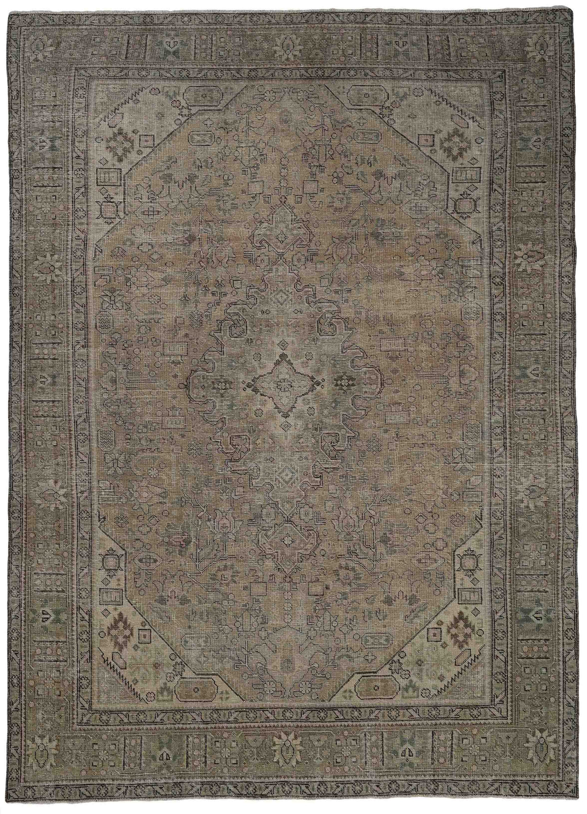 Vintage Royal Collection: Antique Persian Hand-Knotted Rugs in Stonewashed, Recoloured Finishes236 cm x 340 cm