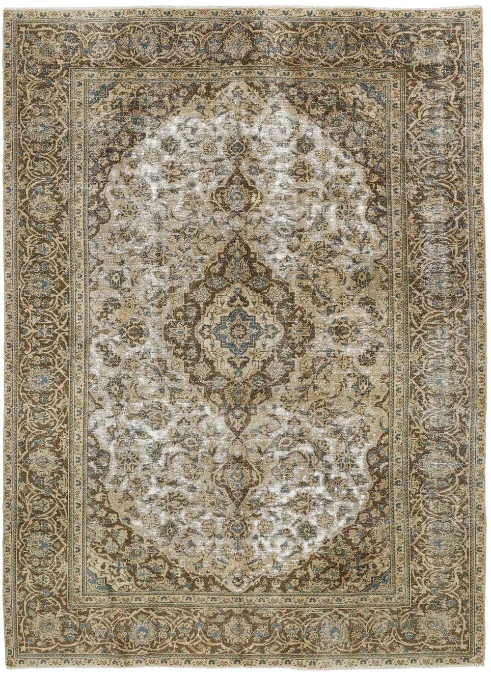 Vintage Royal Collection: Antique Persian Hand-Knotted Rugs in Stonewashed, Recoloured Finishes240 cm x 335 cm