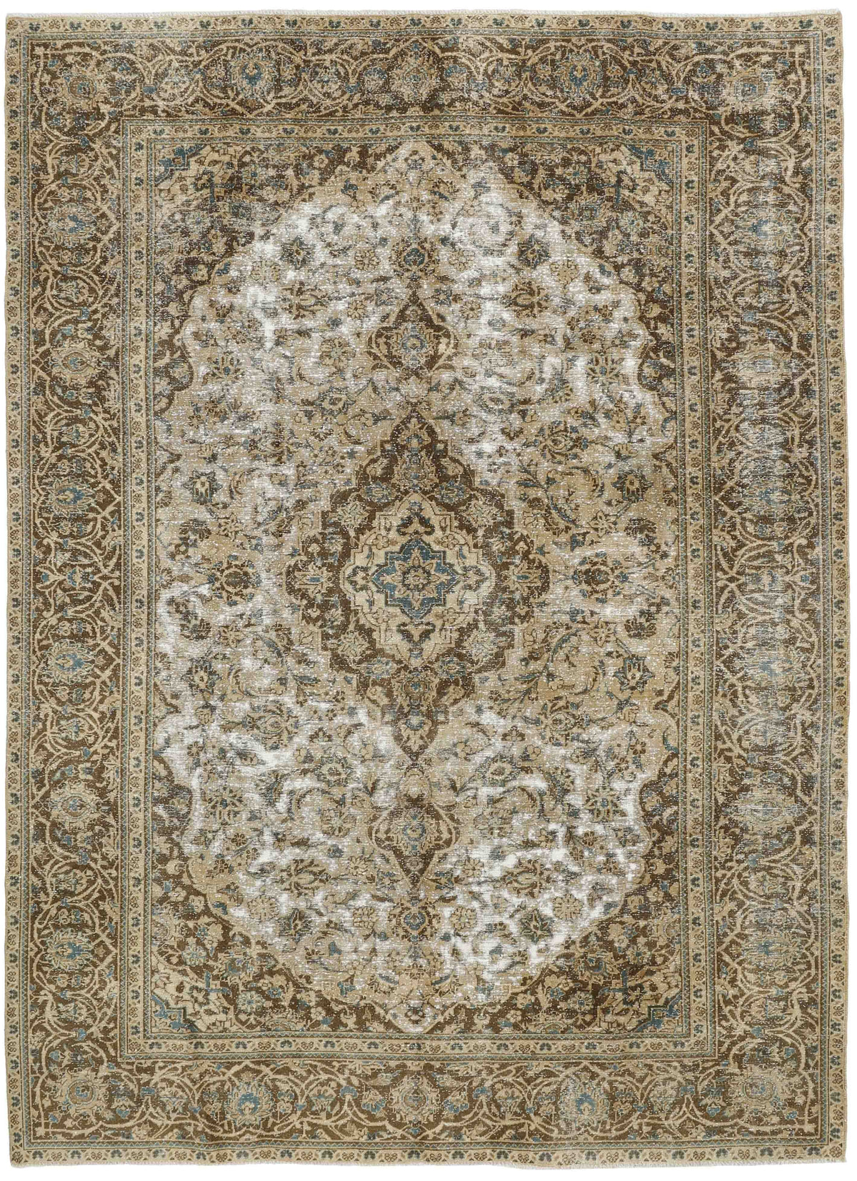 Vintage Royal Collection: Antique Persian Hand-Knotted Rugs in Stonewashed, Recoloured Finishes240 cm x 335 cm